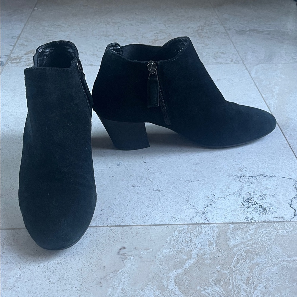 Aquatalia Black Suede Ankle Booties